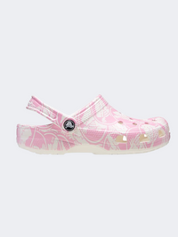 Crocs Classic Duke Print Clog Kids Lifestyle Slippers Pink Tweed