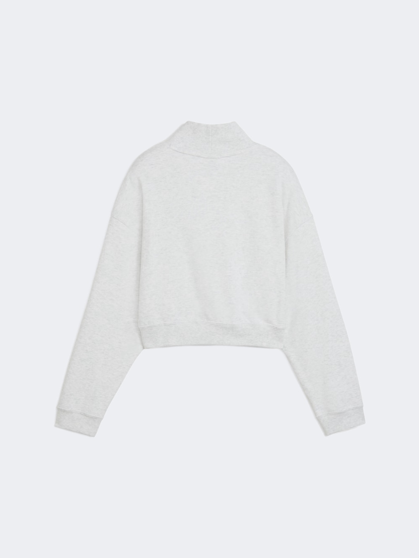 Puma Wardrobe Essential Go Together Girls Lifestyle Sweatshirt Alpine Snow/Melange