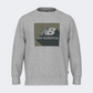 New Balance Boxed Stack Crew Men Lifestyle Sweatshirt Athletic Grey