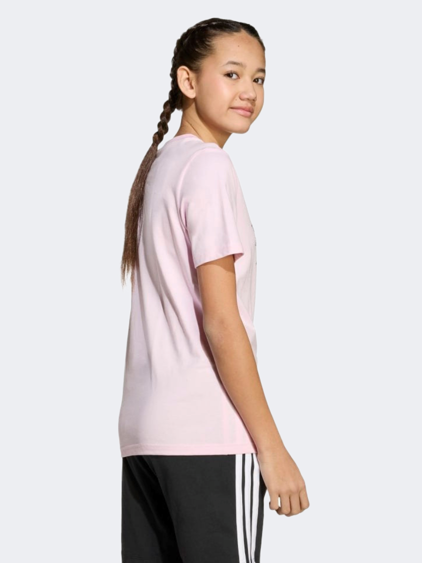 Adidas Winter Sports Graphic Kids-Girls Sportswear T-Shirt Clear Pink