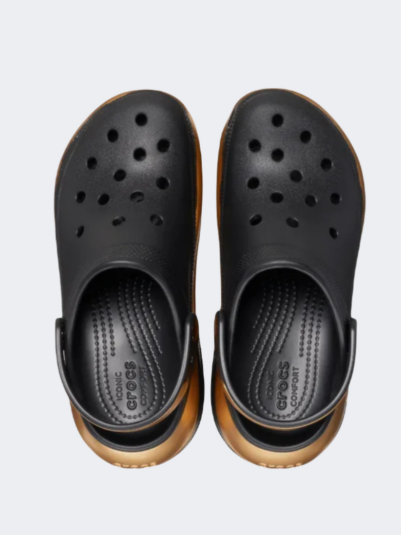 Crocs Mega Crush Metallic Clog Unisex Lifestyle Slippers Black/Gold ...