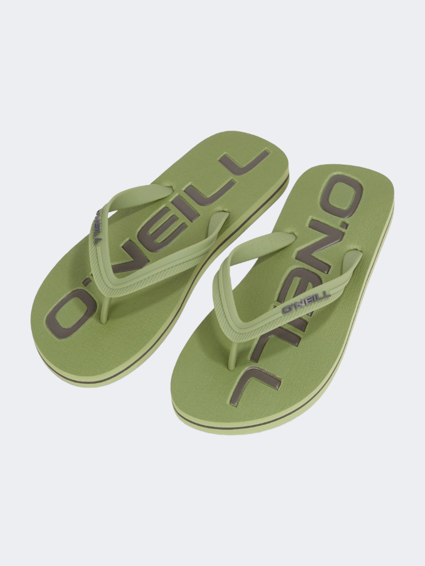 Oneill Profile Logo Men Beach Slippers Green