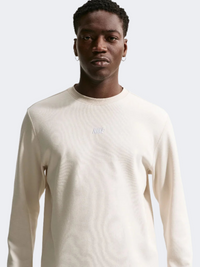 Nike Club Varsity Longsleeve Crew Men Lifestyle Sweatshirt Brown/White