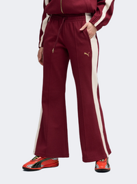 Puma T7 Flared Women Lifestyle Pant Ruby Shimmer