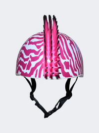 Raskullz Zebra Mohawk Girls Biking Helmet White/Multicolor