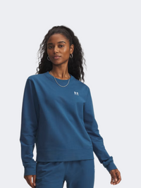 Under Armour Sport Terry Women Lifestyle Sweatshirt Wham Blue/White