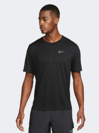 Nike Dri-Fit Miler Men Running T-Shirt Black