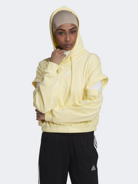 Adidas Hyperglam Women Sportswear Hoody Almond Yellow/White