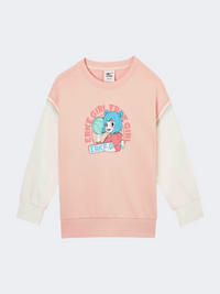 Erke Pullover Little-Girls Lifestyle Sweatshirt Pink/Off White