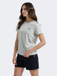 Anta Blue Heart Green Mind Women Lifestyle T-Shirt Light Green