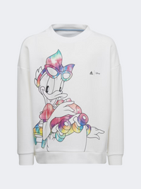 Adidas Disney Daisy Duck Little-Girls Training Sweatshirt White/Clear Sky