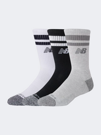 New Balance Active Premium Stripe Crew 3 Pack Unisex Lifestyle Sock Multicolor