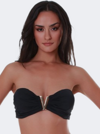 Blue Point Solids Women Beach Bra Black