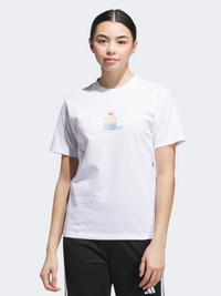 Adidas Seasonal Essentials Cupcake Graphic Women Sportswear T-Shirt White