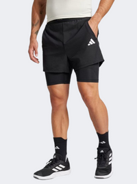 Adidas Gym Plus 2 In 1 Men Training Short Black