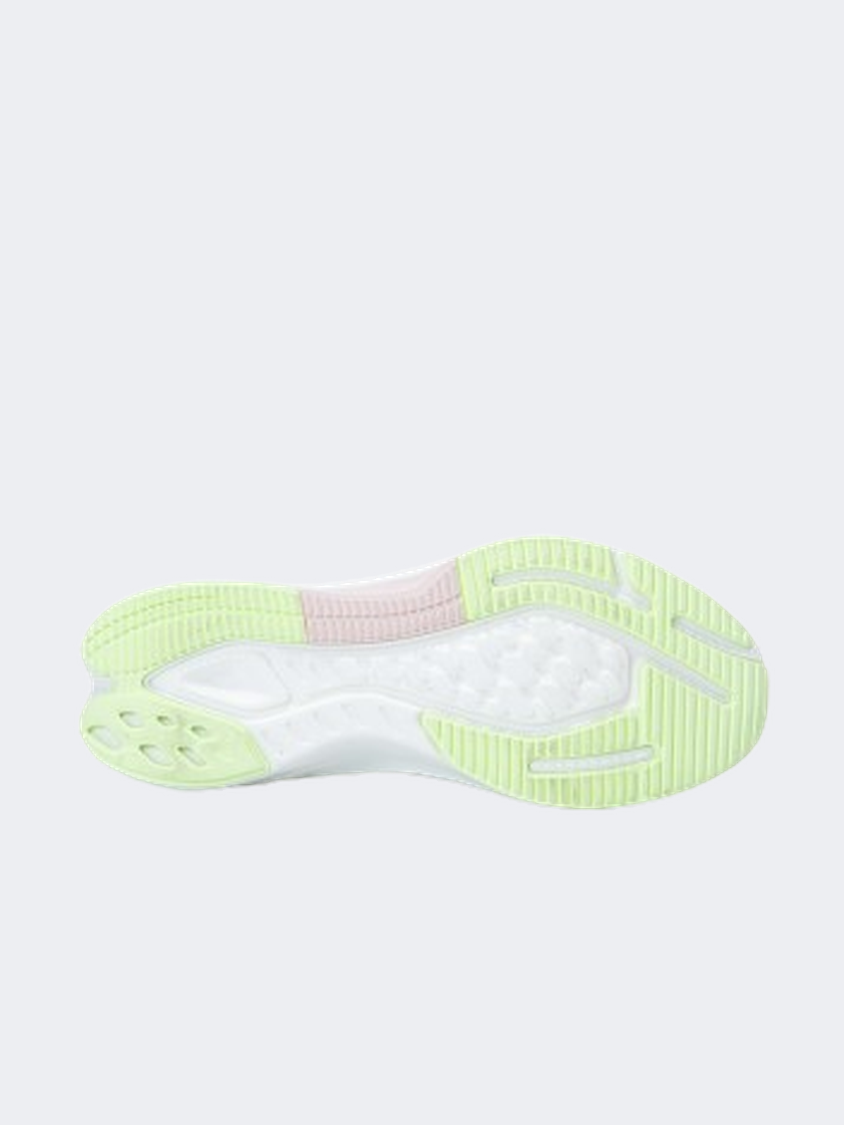 Erke Cushion Women Running Shoes White/Green/Pink