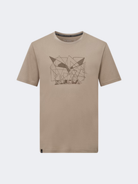 Salewa Eagle Geometric Men Hiking T-Shirt Quicksand