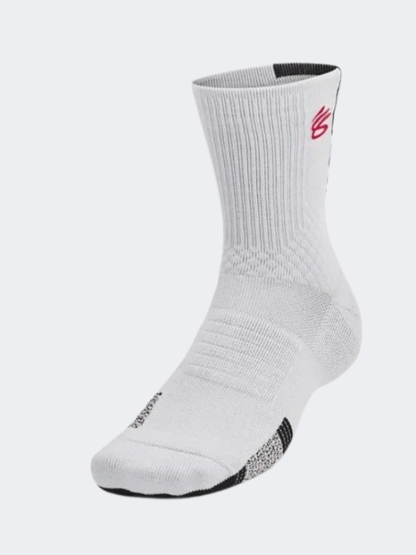 Under Armour Curry Ad Playmaker Unisex Basketball Sock Grey/Black/Red