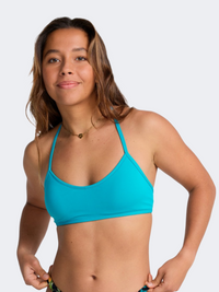 Billabong Sol Searcher Lace Up Trilet Women Beach Bra Blue Lagoon