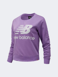 New Balance Crew Fleece Women Lifestyle Sweatshirt Heliotrope