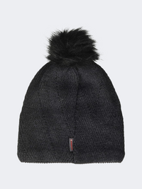 Buff Knitted Women Lifestyle Beanie Black