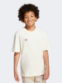 Adidas The Simpsons Graphics Kids-Boys Sportswear T-Shirt Cream White