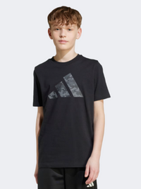 Adidas Camo Graphic Kids-Boys Sportswear T-Shirt Black