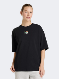 New Balance Athletics Flower Women Lifestyle T-Shirt Black