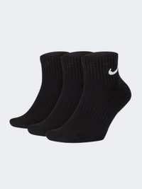 Nike Everyday Cushioning Ankle 3P Unisex Lifestyle Sock Black/White