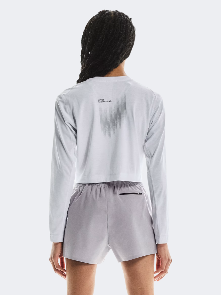 On Train Long-T Crop Graphic Women Training Long Sleeve White