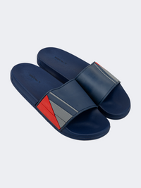 Top Ten Casual Beach Men Slide Grey/Navy/Red