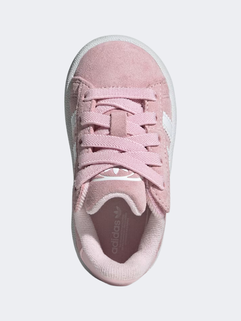 Adidas Campus 00S Comfort Closure Elastic Lace Infant-Girls Originals Shoes Pink/White/Gum
