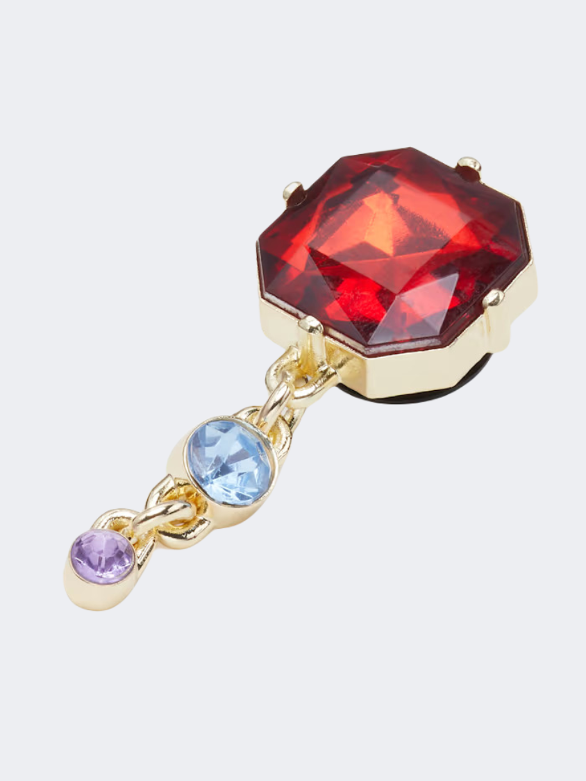 Crocs Red Dangle Gem Unisex Lifestyle Pins Red