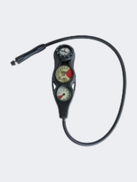 Scubapro 3-Gauge In-Line (Plastic Compact Pg, Std Dg, Fs-1.5) Diving Equipment Black