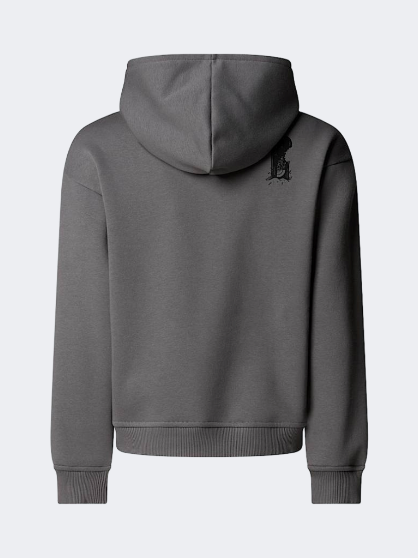 The North Face Oversized Graphic Boys Lifestyle Hoody Smoked Pearl