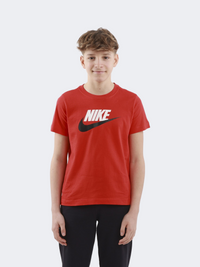 Nike Sportswear Futura Hbr Boys Lifestyle T-Shirt Red