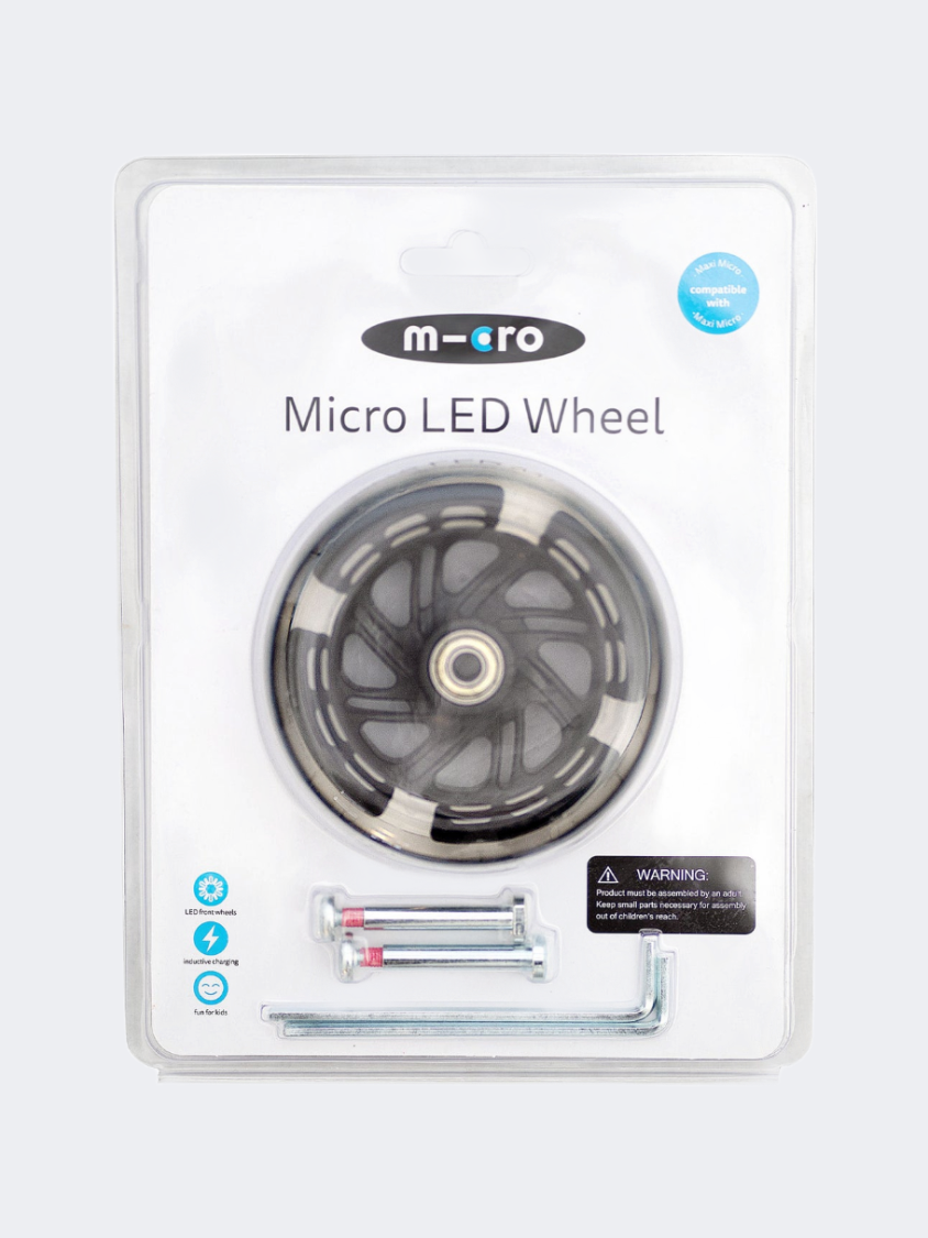 Micro Led Wheel Maxi Micro 120Mm Set Skating Spare Parts Black Hub ...