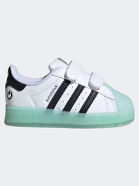 Adidas Superstar Led Light Infant-Boys Originals Shoes White/Aqua/Black