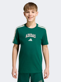 Adidas Graphic Retro Kids-Boys Sportswear T-Shirt Collegiate Green