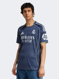 Adidas Real Madrid 25/26 Away Jersey Men Football T-Shirt Legend Ink
