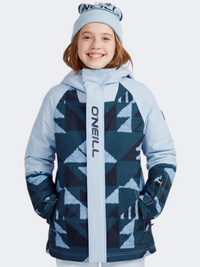 ONeill Originals Girls Skiing Jacket Blue Triangle Ikat