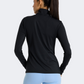 New Balance Sport Quarter Zip Women Performanc Long Sleeve Black
