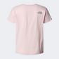 The North Face Reflective Logo Relaxed Girls Lifestyle T-Shirt Pale Blossom