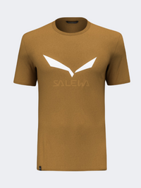 Salewa Solidlogo Dry Men Hiking T-Shirt Beige Golden Brown
