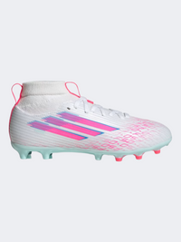 Adidas F50 Sparkfusion League Fg/Ag Kids Football Shoes White/Lucid Pink