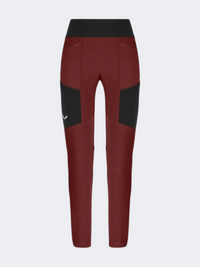 Salewa Puez Warm Durastretch Women Hiking Tight Red Syrah