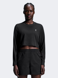 On Train Long-T Crop Women Training Long Sleeve Black
