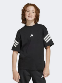 Adidas Future Icons 3 Stripes Kids-Unisex Sportswear T-Shirt Black/White
