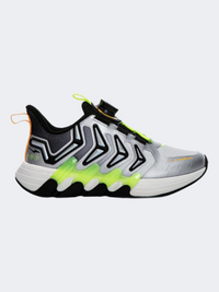 Erke Stability Kids-Boys Running Shoes Silver/Black/Yellow