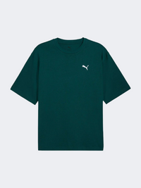 Puma Wardrobe Essential Boxy Men Lifestyle T-Shirt Green Terrain